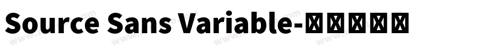 Source Sans Variable字体转换